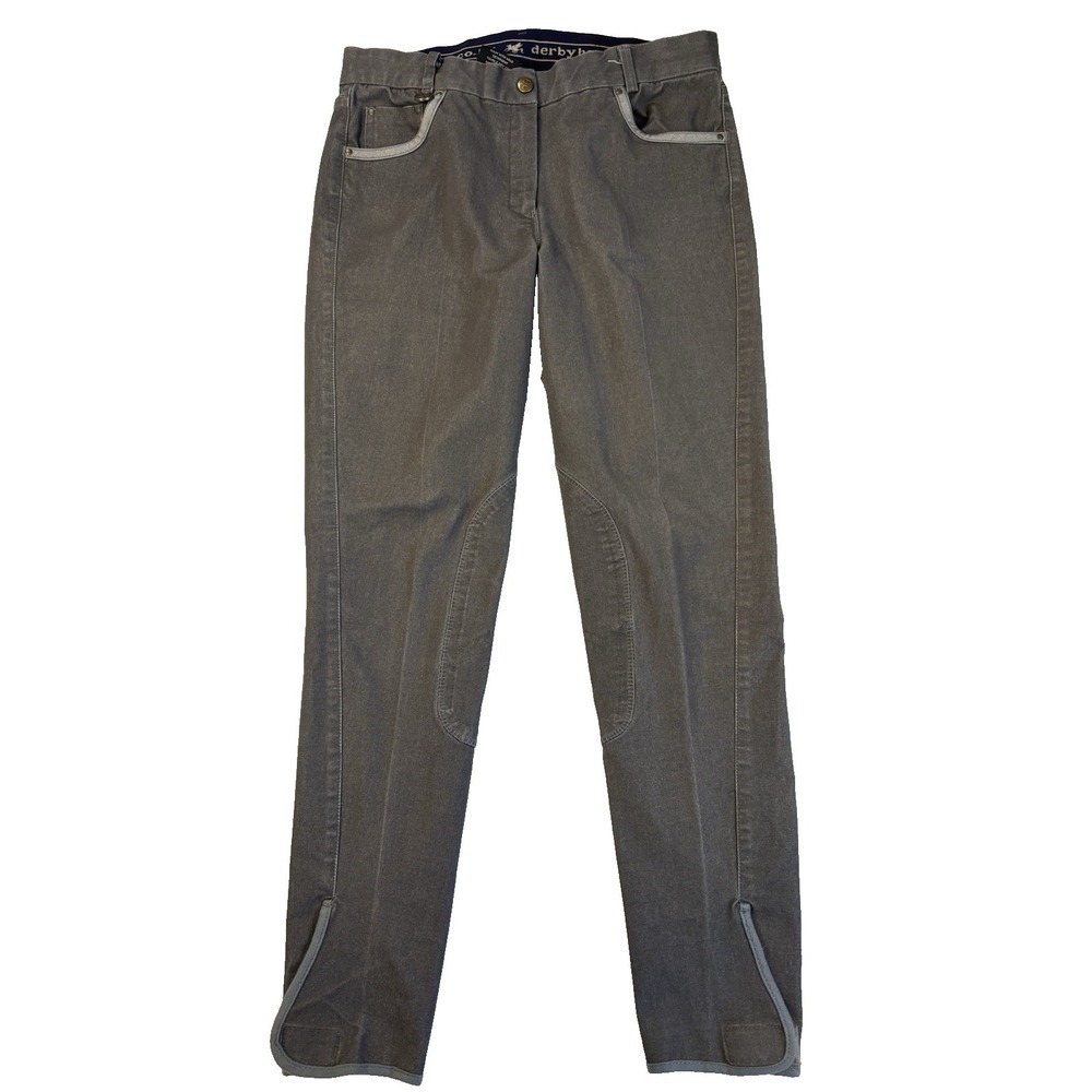 Derby House Women's 28 Gray Riding Denim Pants Equestrian Ranch Breeches‎